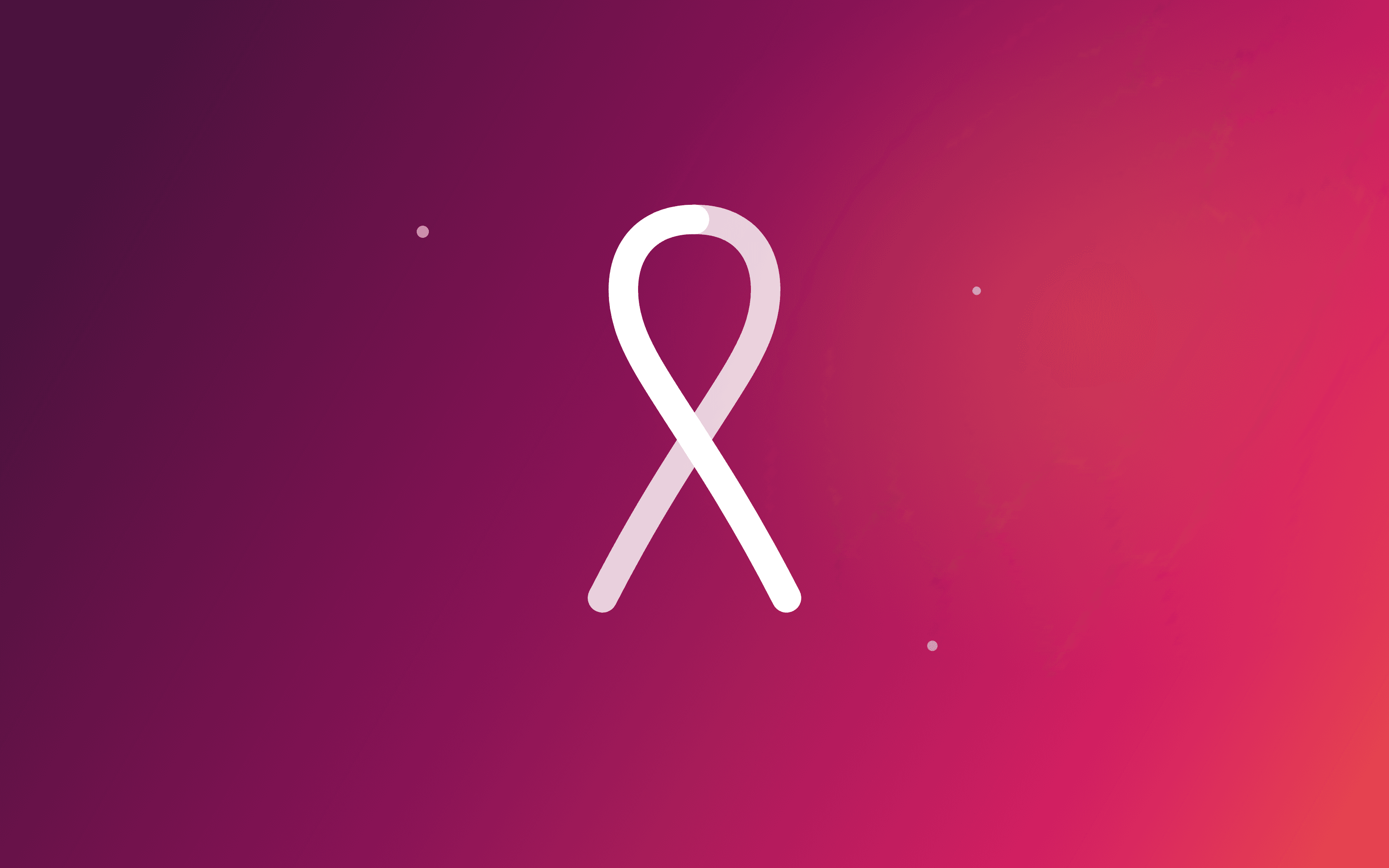 A white awareness ribbon on the PCNA plum-to-coral gradient